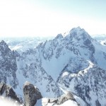 From the summit: 3 mountains on my bucket list: Argonaught, Sherpa with its crazy flying rock - the left of its double summit, and Stuart.