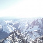 From the summit: Hard to make out in the photo but in the background is Adams and Mr. Rainier completing the four volcano day.