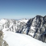 The frozen Colchuck Lake I walked over